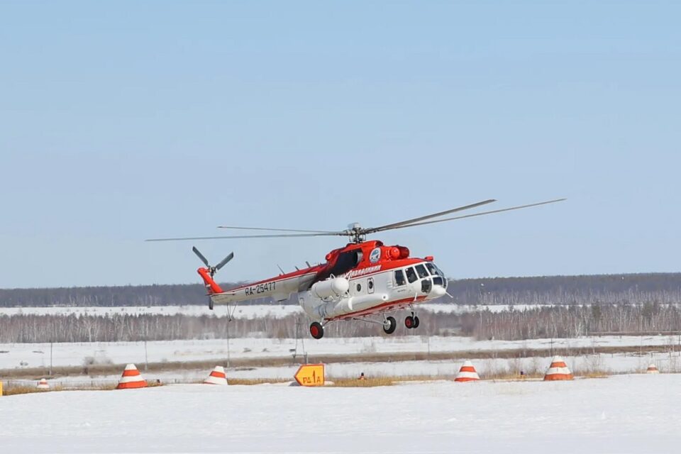 После капремонта в Якутию вернулся вертолет Ми-8МТВ